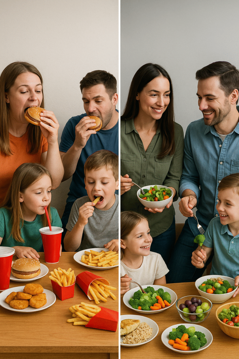 Home-cooked vs processed food